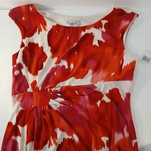 NWT Women's Maggy L. Valentine's Pink, Red and White Floral Dress Size:12